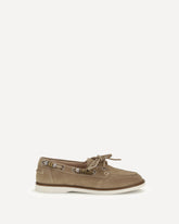 Suede Grace Loafers - BEIGE | Base Blu