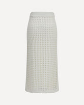 Cotton mesh Skirt - WHITE | Base Blu
