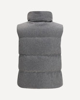 Padded cashmere and water-repellent fabric Vest - GREY | Base Blu
