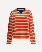 Striped cotton T-shirt -  Base Blu