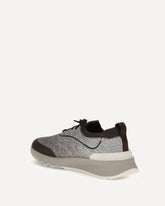 Techno cotton knit Sneakers runners - GREY | Base Blu