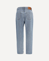 Jeans affusolati in denim di cotone - AZZURRO | Base Blu