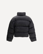 Piumino corto con motivo logo  - NERO | Base Blu