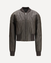 Geocamo leather Jacket Moncler + Rick Owens - BROWN | Base Blu