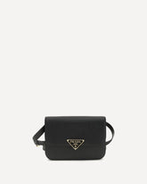 Saffiano leather Shoulder Bag - BLACK | Base Blu