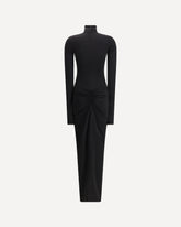 Turtleneck Long Dress - BLACK | Base Blu