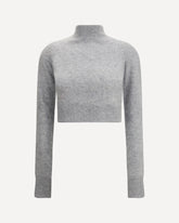 Cashmere cropped Sweater - GREY | Base Blu
