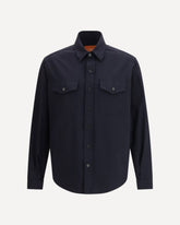 Giacca camicia in tessuto tecnico  - BLU | Base Blu