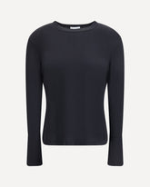 Cotton long sleeve Sweater - BLACK | Base Blu