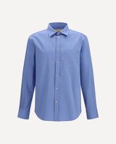 Lightweight cotton Shirt with VGold - BLUE | Base Blu