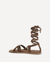 Gladiator leather Sandals - BROWN | Base Blu