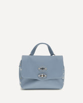 Saeta Baby leather Postina Handbag - LIGHT BLUE | Base Blu