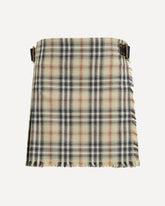 Check wool mini Skirt - MULTICOLOUR | Base Blu