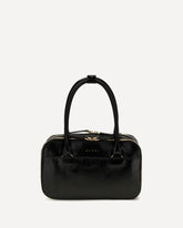 Borsa a Mano Boxyne piccola in pelle - NERO | Base Blu