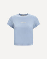 Short-sleeve T-shirt with central logo print - LIGHT BLUE | Base Blu