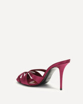 Sandali mules Chandelle in crêpe satin - BORDEAUX | Base Blu
