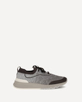 Techno cotton knit Sneakers runners - GREY | Base Blu
