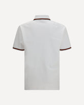 Cotton piqué Polo with embroidery - WHITE | Base Blu