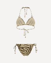 Bikini con anelli e laccetti Wanderlust - MARRONE | Base Blu