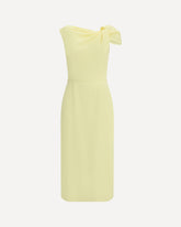 Draped Midi Cady Dress - YELLOW | Base Blu