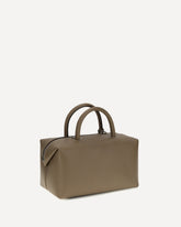 Holdall leather Handbag - BEIGE | Base Blu
