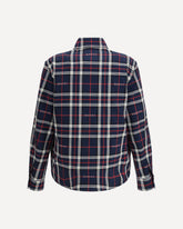 Camicia imbottita in tartan cotone jacquard - BLU | Base Blu