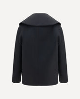 Structured high-neck Peacoat - BLACK | Base Blu