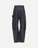 Pantaloni Cargo stampa denim - BLU | Base Blu
