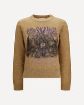 Teddy brushed alpaca crewneck Sweater - BEIGE | Base Blu