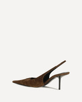 Décolleté Babylone Breteuil in suede - MARRONE | Base Blu