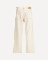 Loose fit contrast Jeans - CREAM | Base Blu