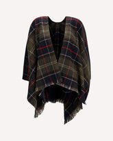 Staffin tartan Serape Shawl - GREEN | Base Blu