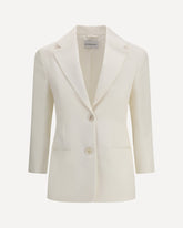 Single-breasted Blazer - WHITE | Base Blu