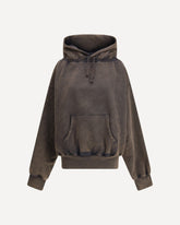 Felpa con cappuccio con scollo arricciato - MARRONE | Base Blu