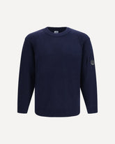 GRS lambswool crewneck Sweater - BLUE | Base Blu