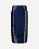 Sequin midi Skirt - BLUE | Base Blu