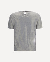 Striped short-sleeve crewneck T-shirt - MULTICOLOUR | Base Blu