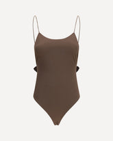 Cabana One-Piece Swimsuit with ruffles - BROWN | Base Blu