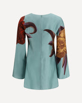 Silk twill mini Dress - MULTICOLOUR | Base Blu