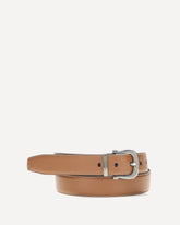 Reversible and adjustable Gancini Belt - BROWN | Base Blu