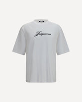 Cotton logo T-shirt - WHITE | Base Blu