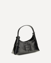 Small Belted Sack Shoulder Bag - BLACK | Base Blu