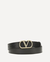 VLogo Signature leather Belt - BLACK | Base Blu