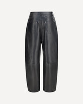 Ece Barrel leather Pants - BLACK | Base Blu