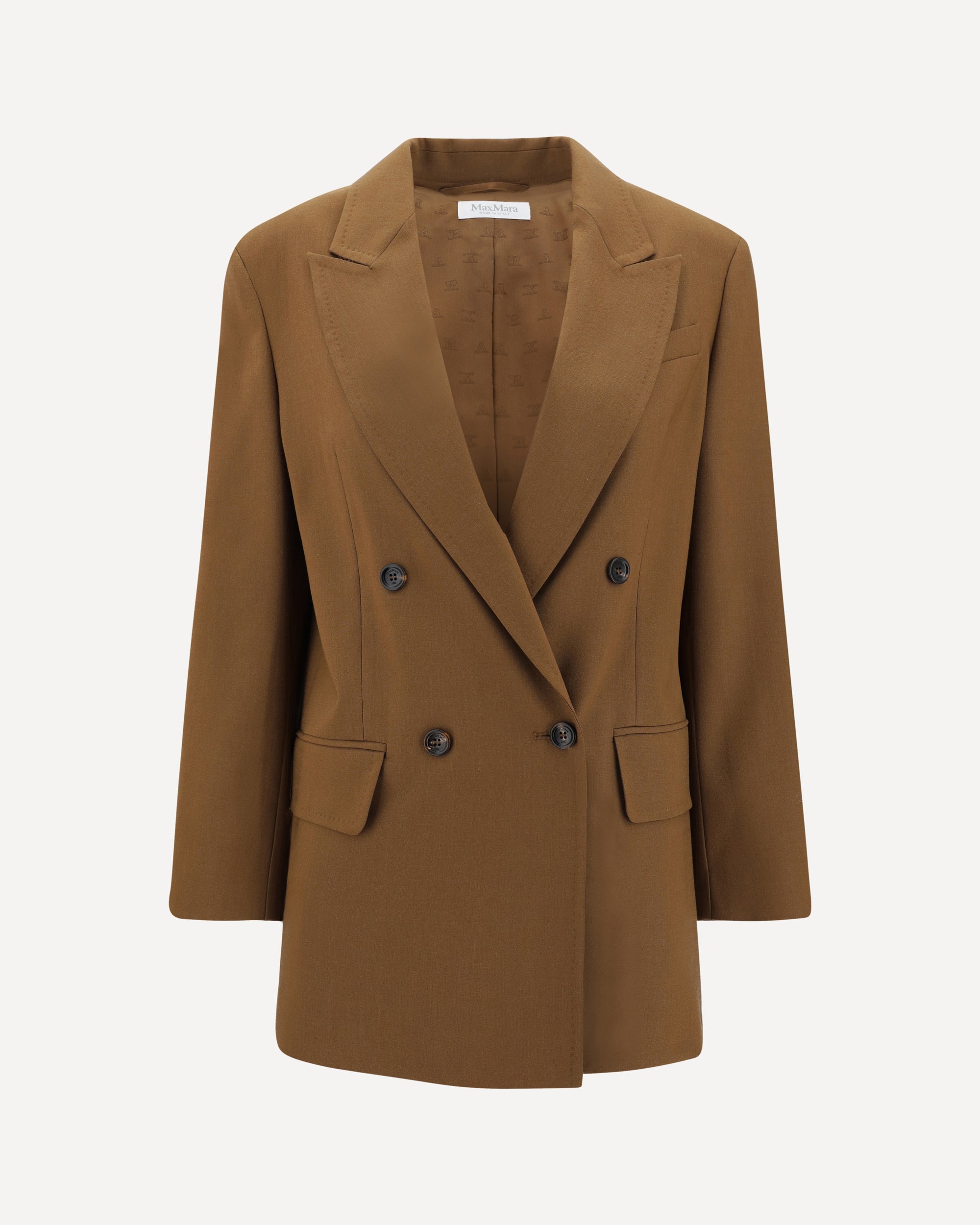 MAX MARA Palanca double-breasted Blazer BROWN | Base Blu MAX MARA Palanca double-breasted Blazer BROWN | Base Blu