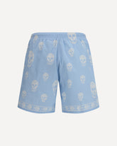 Shorts da bagno con stampa teschio - AZZURRO | Base Blu