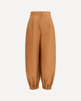 Pantaloni a palloncino in cotone e lino - MARRONE | Base Blu