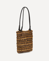 Baja mini tote multi wood beads - BROWN | Base Blu