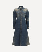 Abito lungo in denim Bananatex®  - BLU | Base Blu