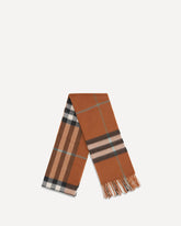 Check cashmere Scarf - BROWN | Base Blu